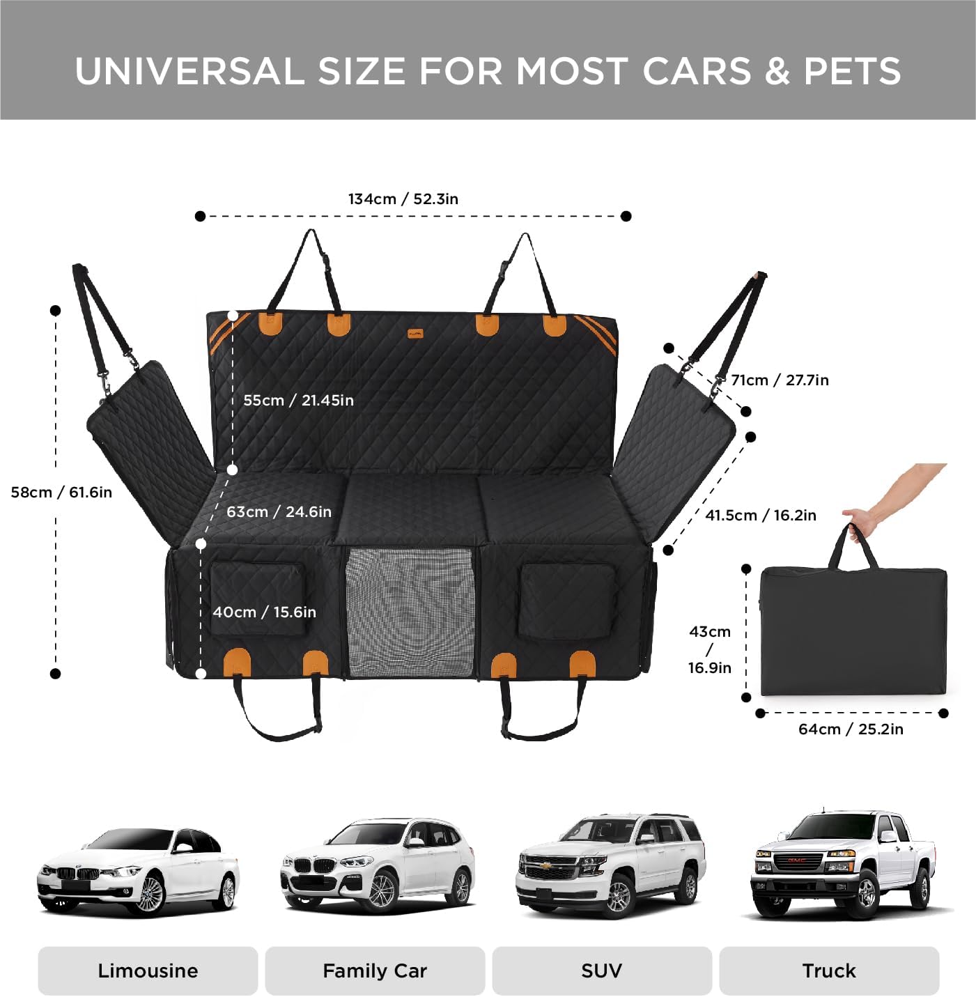 Hard Bottom Dog Car Seat Protector