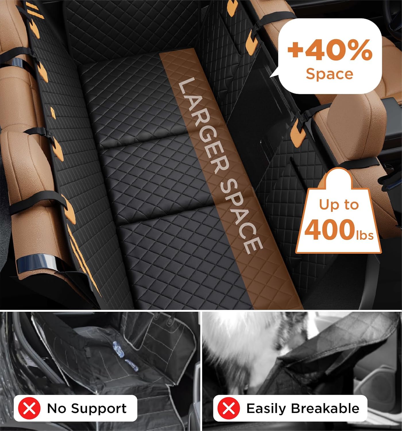 Hard Bottom Dog Car Seat Protector