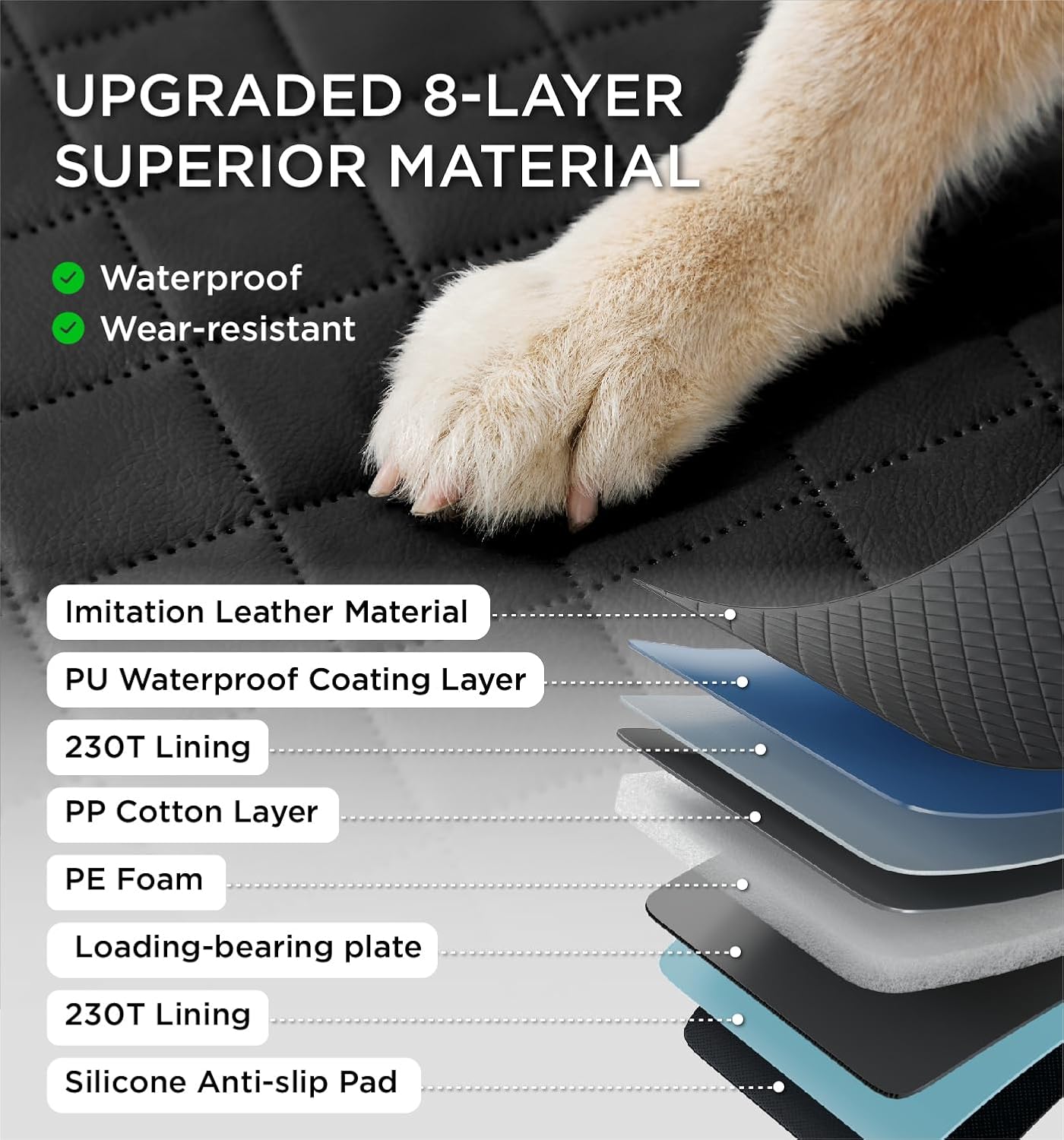 Hard Bottom Dog Car Seat Protector