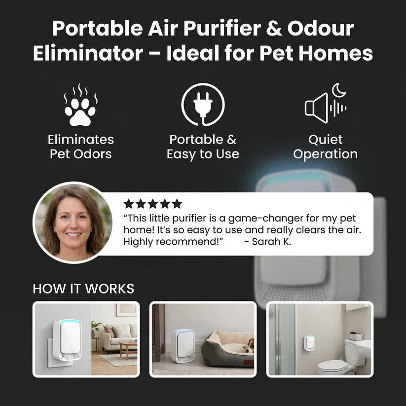 Portable Air Purifier & Odour Eliminator – Ideal for Pet Homes